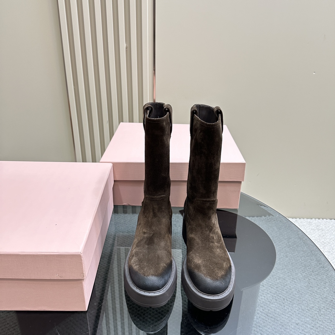 Miu Miu Suede Boots - PerfectKickZ