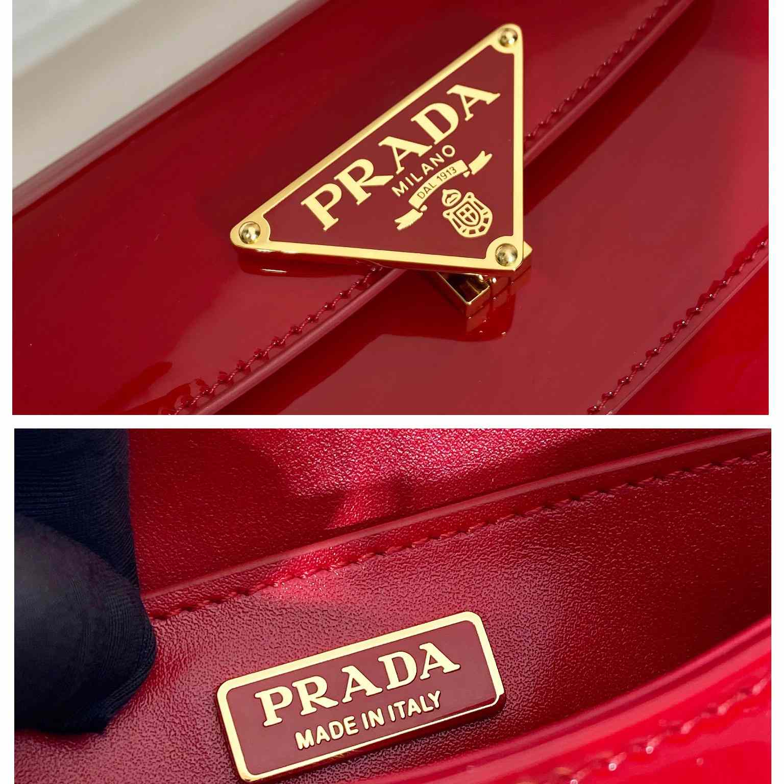Prada Brushed Leather Shoulder Bag （24-11-4cm） - PerfectKickZ