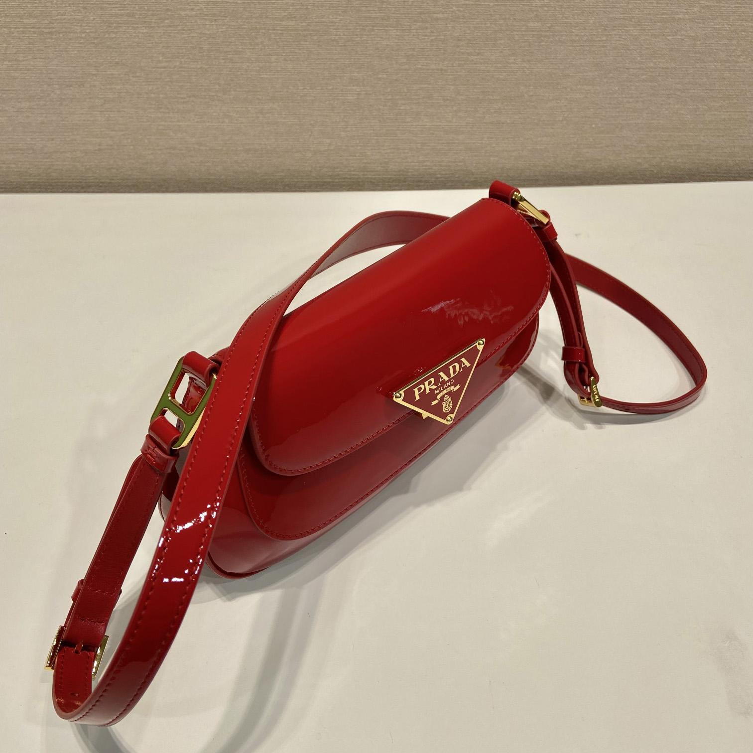 Prada Brushed Leather Shoulder Bag （24-11-4cm） - PerfectKickZ