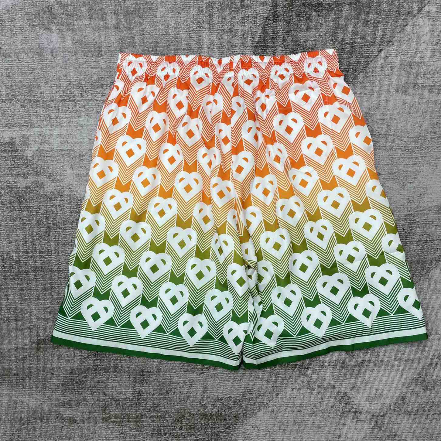 Casablanca Silk Shorts With Drawstring 'Heart Monogram Gradient'   CA3485 - PerfectKickZ