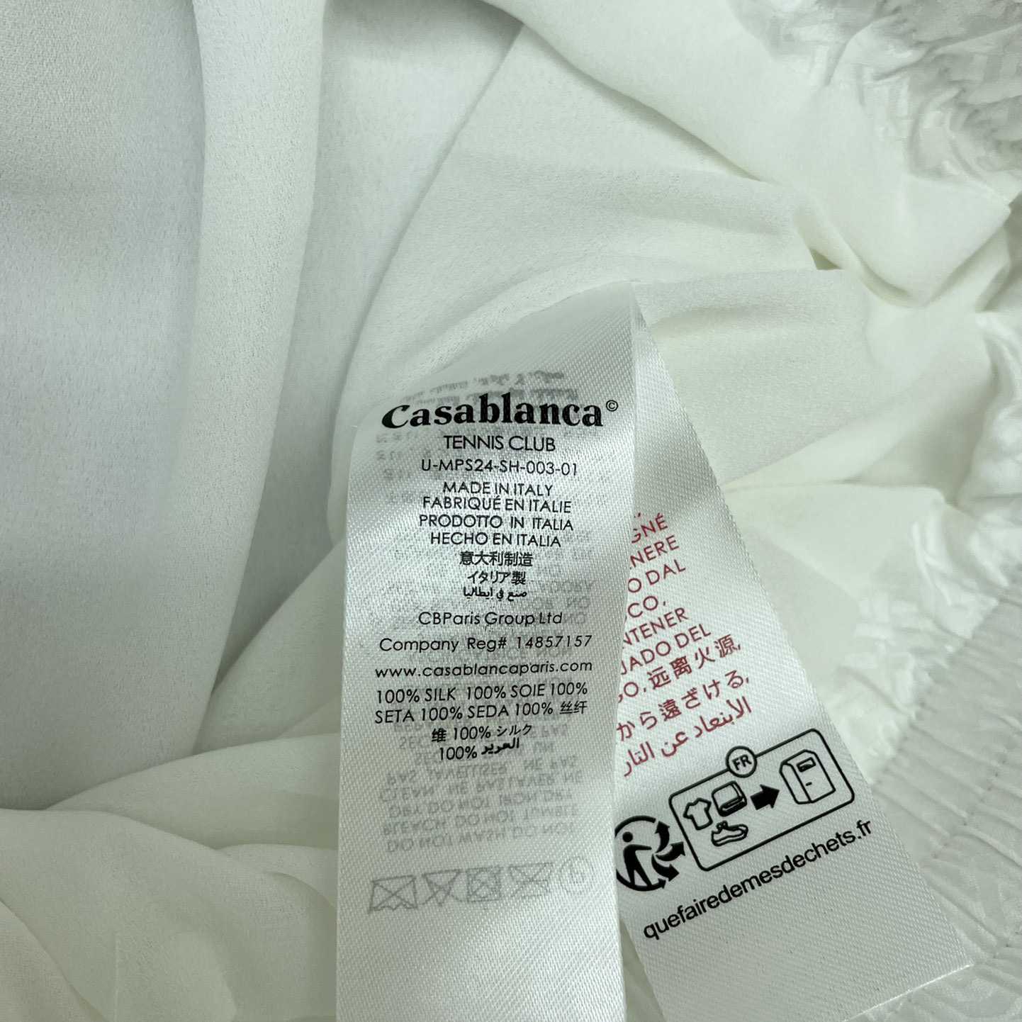 Casablanca Tennis Club Icon Silk Shorts   CA3481 - PerfectKickZ