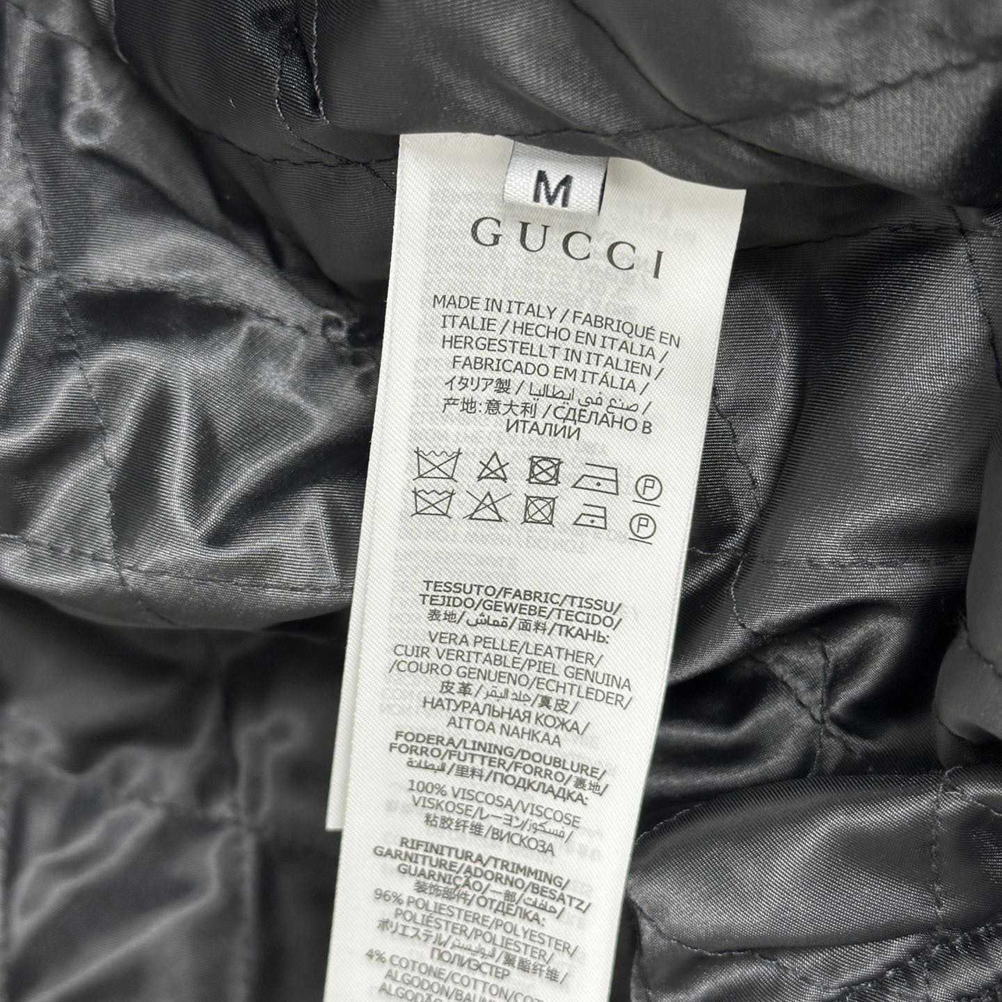 Gucci Embossed GG Leather Bomber Jacket  - PerfectKickZ