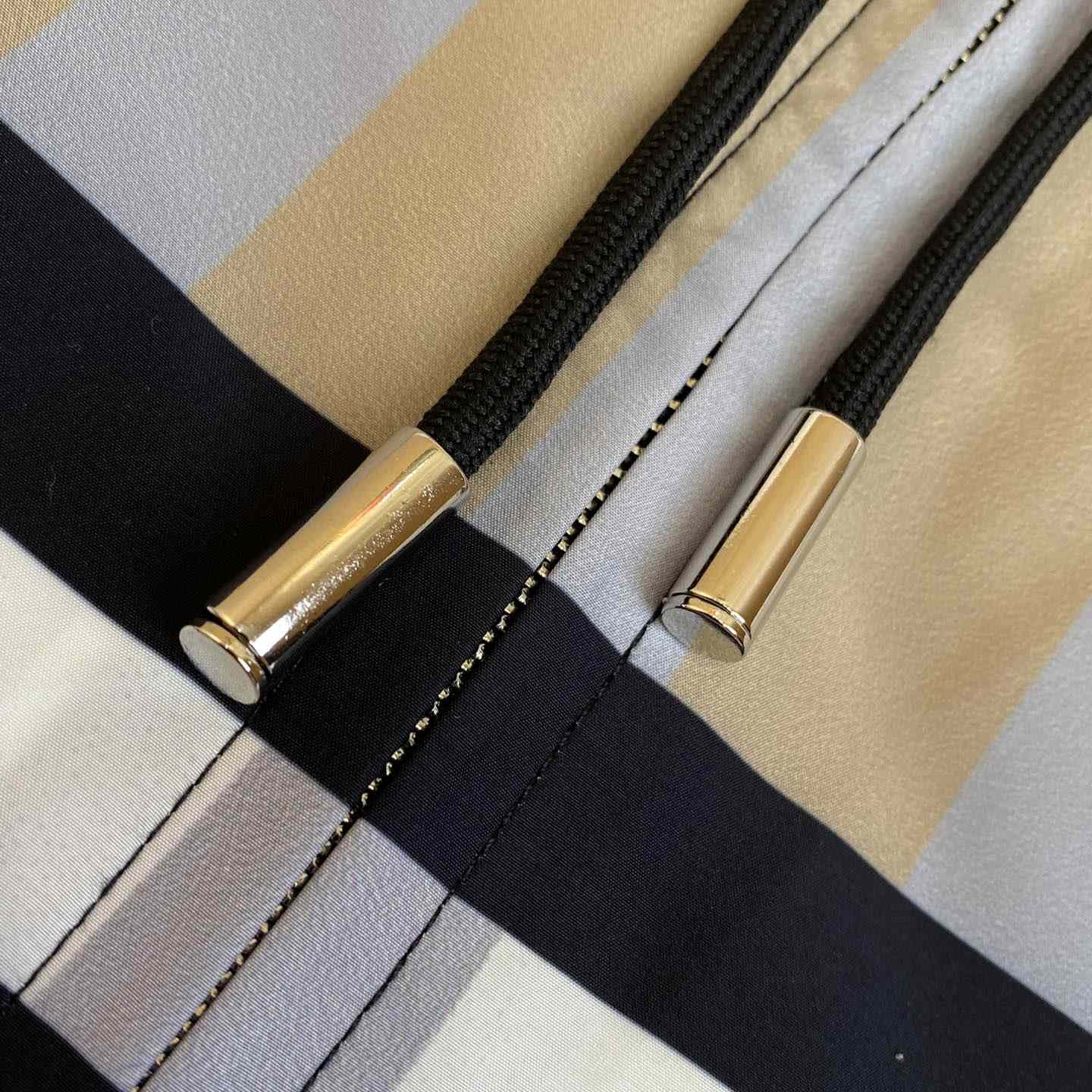 Burberry Sliced Check Nylon Hooded Jacket - PerfectKickZ