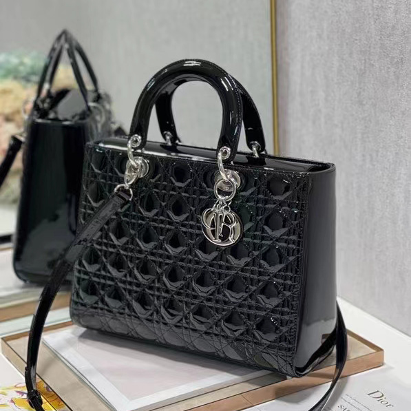 Dior Lady Dior Large Top Handle Bag  (32-25-11cm) - PerfectKickZ