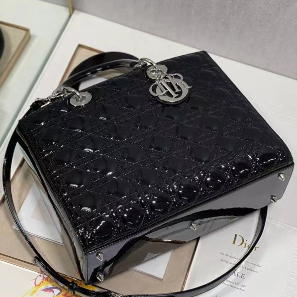 Dior Lady Dior Large Top Handle Bag  (32-25-11cm) - PerfectKickZ