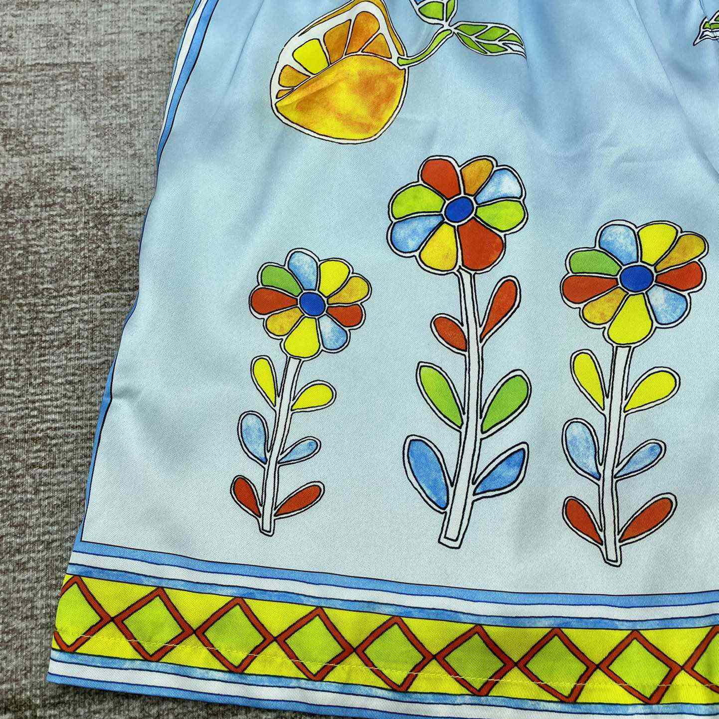 Casablanca Silk Shorts With Drawstrings    CA3487 - PerfectKickZ