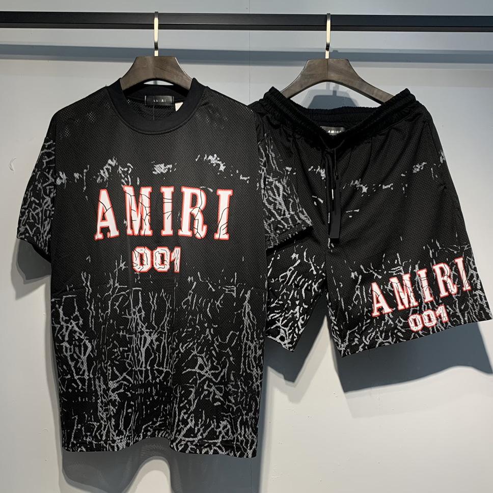 Amiri Logo Cotton Shorts & Tee - PerfectKickZ