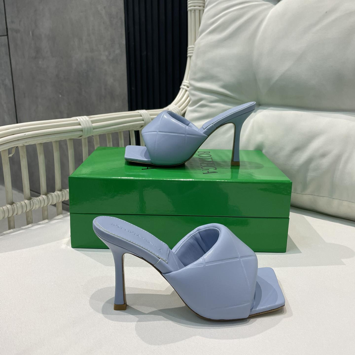 Bottega Veneta Blue Heeled Mule Sandals  - PerfectKickZ