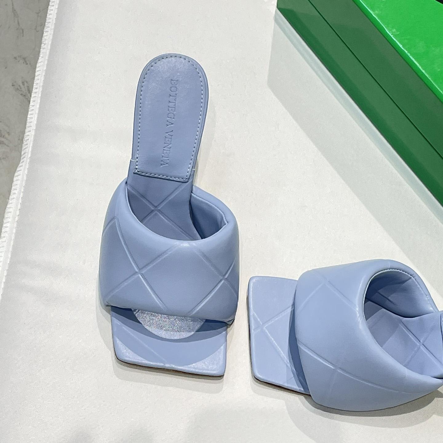 Bottega Veneta Blue Heeled Mule Sandals  - PerfectKickZ