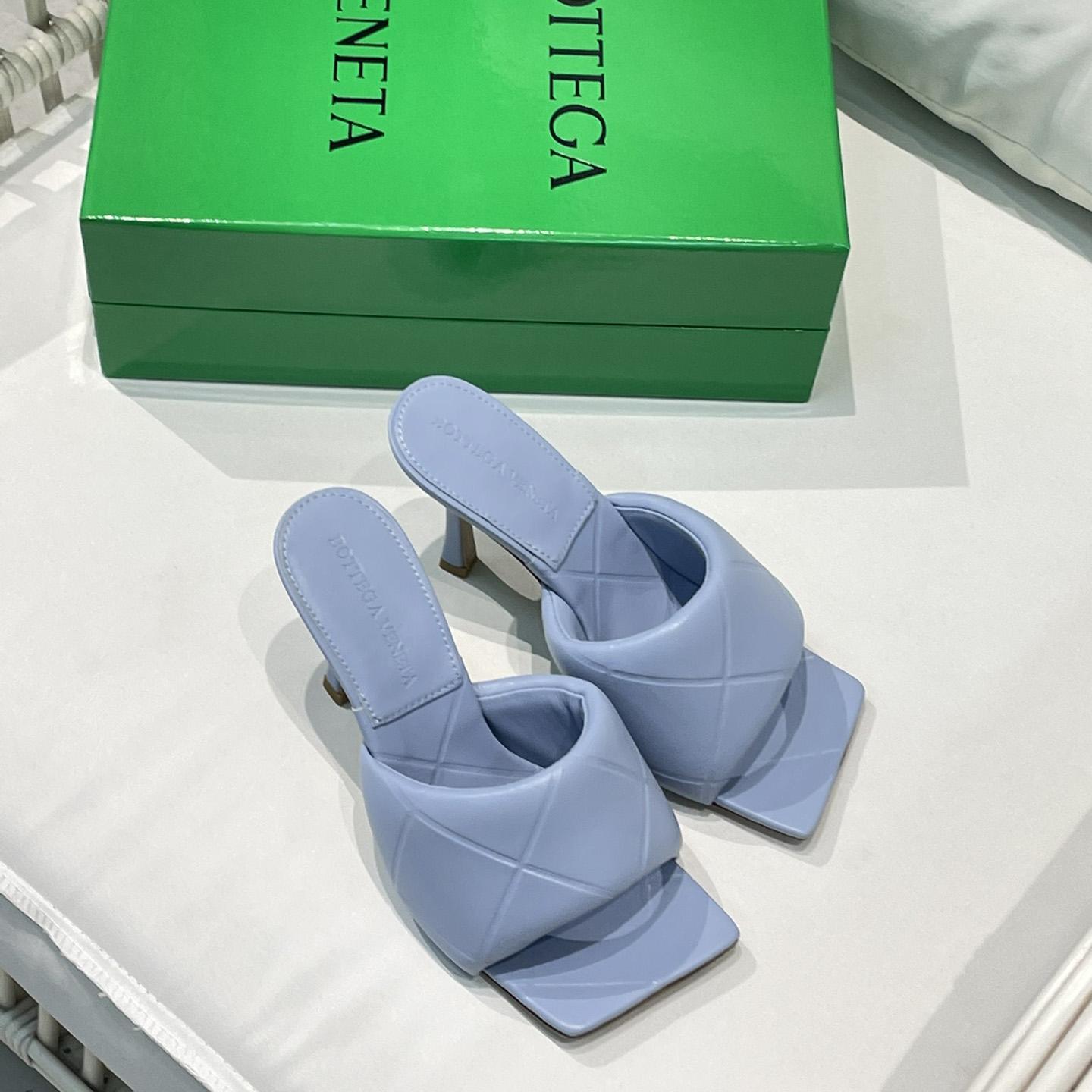 Bottega Veneta Blue Heeled Mule Sandals  - PerfectKickZ