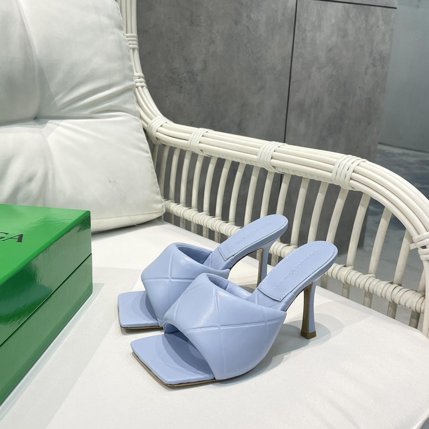 Bottega Veneta Blue Heeled Mule Sandals  - PerfectKickZ