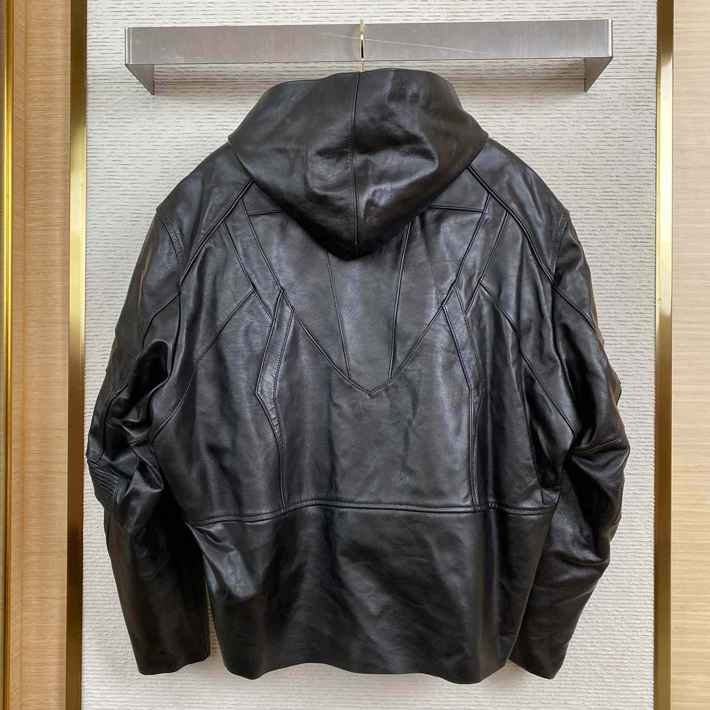 Balenciaga Hooded Biker Jacket - PerfectKickZ