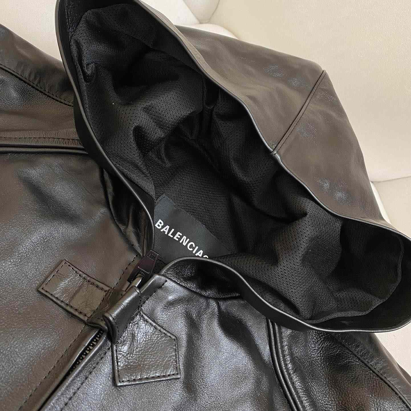 Balenciaga Hooded Biker Jacket - PerfectKickZ