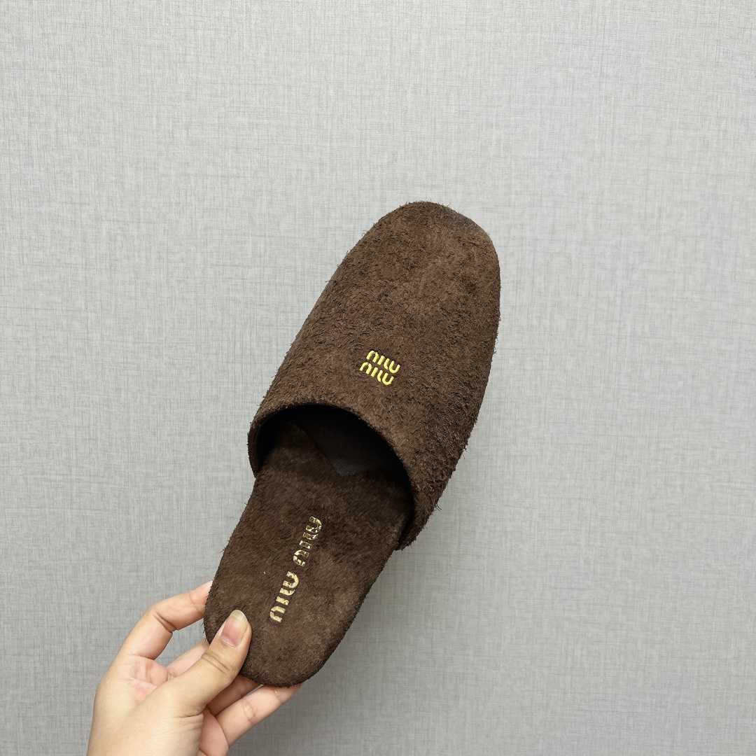 Miu Miu Suede Slippers - PerfectKickZ