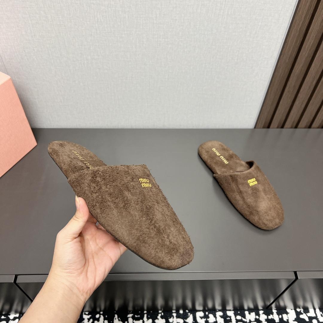 Miu Miu Suede Slippers - PerfectKickZ