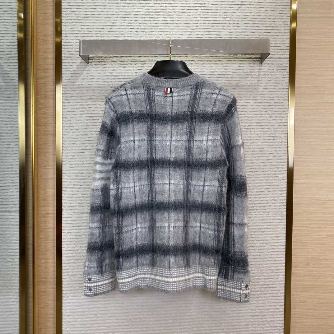 Thom Browne Jacquard-knit Mohair-blend Sweater - PerfectKickZ