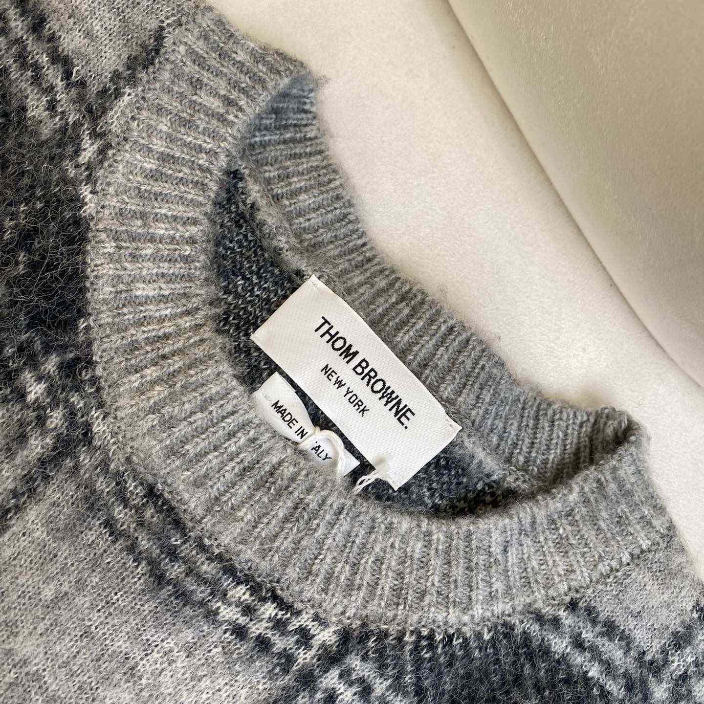Thom Browne Jacquard-knit Mohair-blend Sweater - PerfectKickZ