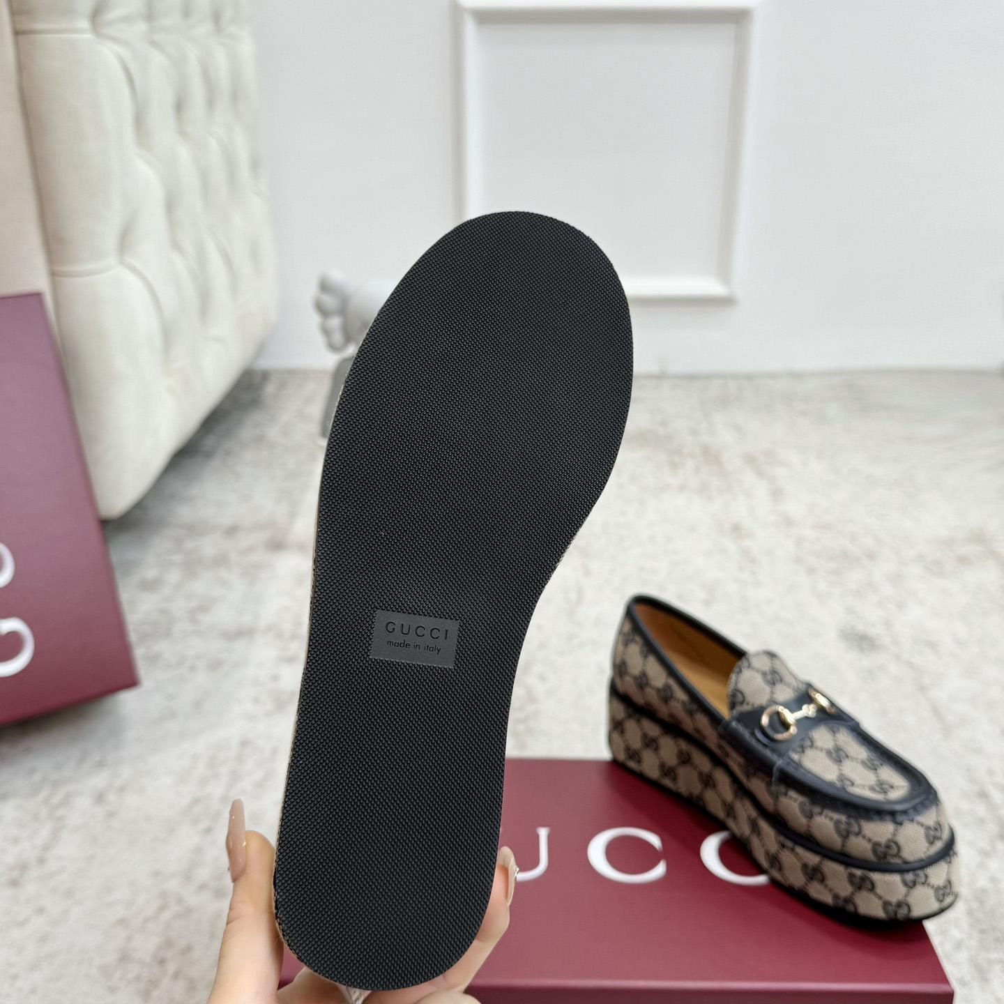 Gucci Women's Horsebit Wedge Loafer - PerfectKickZ