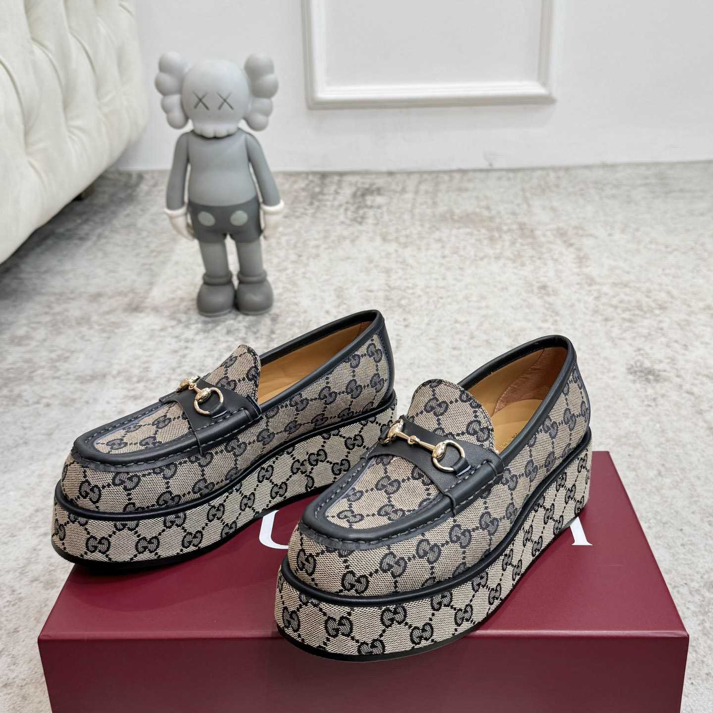 Gucci Women's Horsebit Wedge Loafer - PerfectKickZ