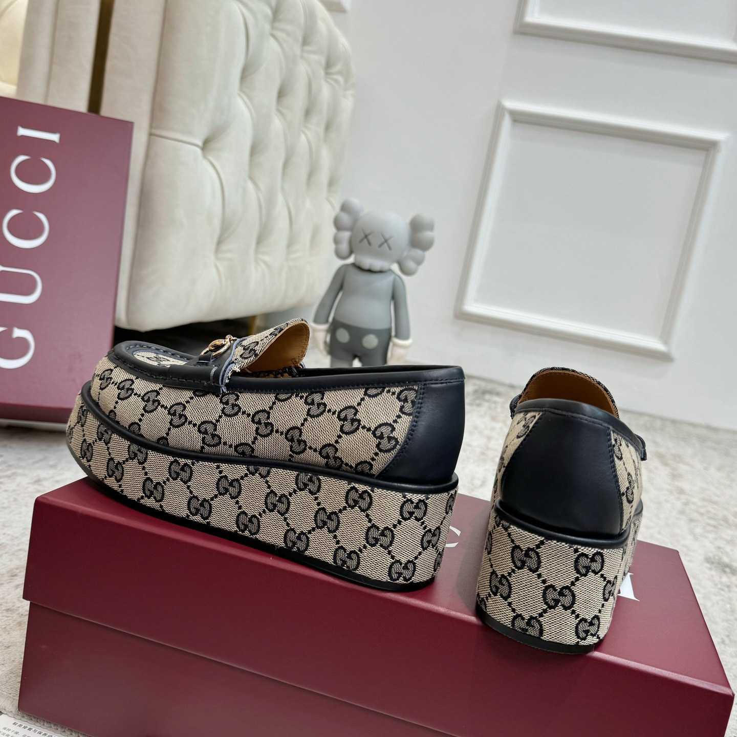 Gucci Women's Horsebit Wedge Loafer - PerfectKickZ