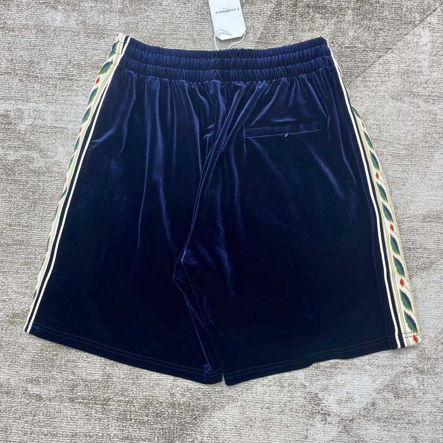 Casablanca Heart Monogram Velvet Track Shorts   c828 - PerfectKickZ