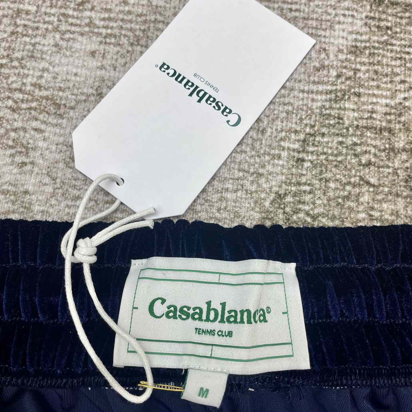 Casablanca Heart Monogram Velvet Track Shorts   c828 - PerfectKickZ
