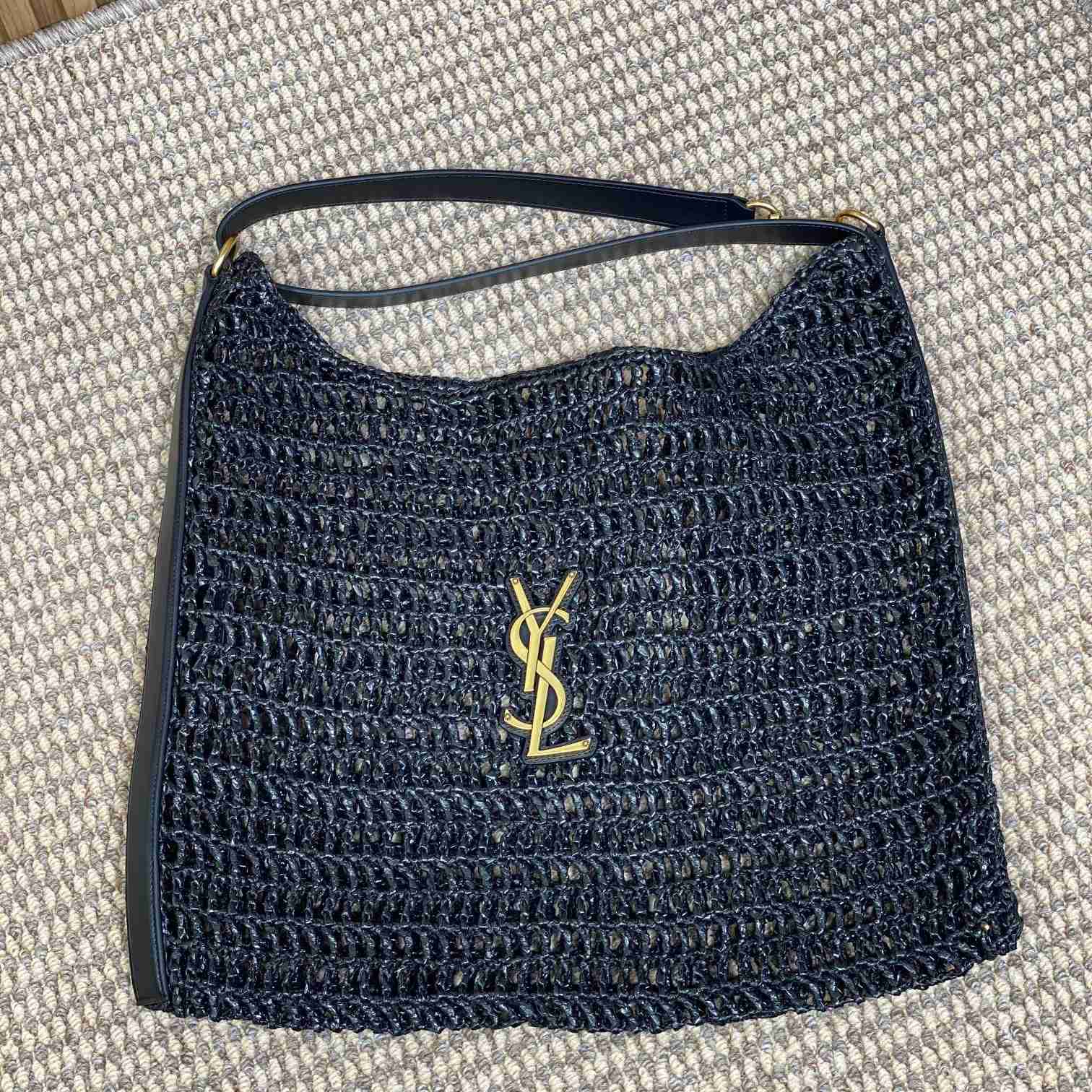 Saint Laurent Oxalis Bag In Raffia Macrame - 