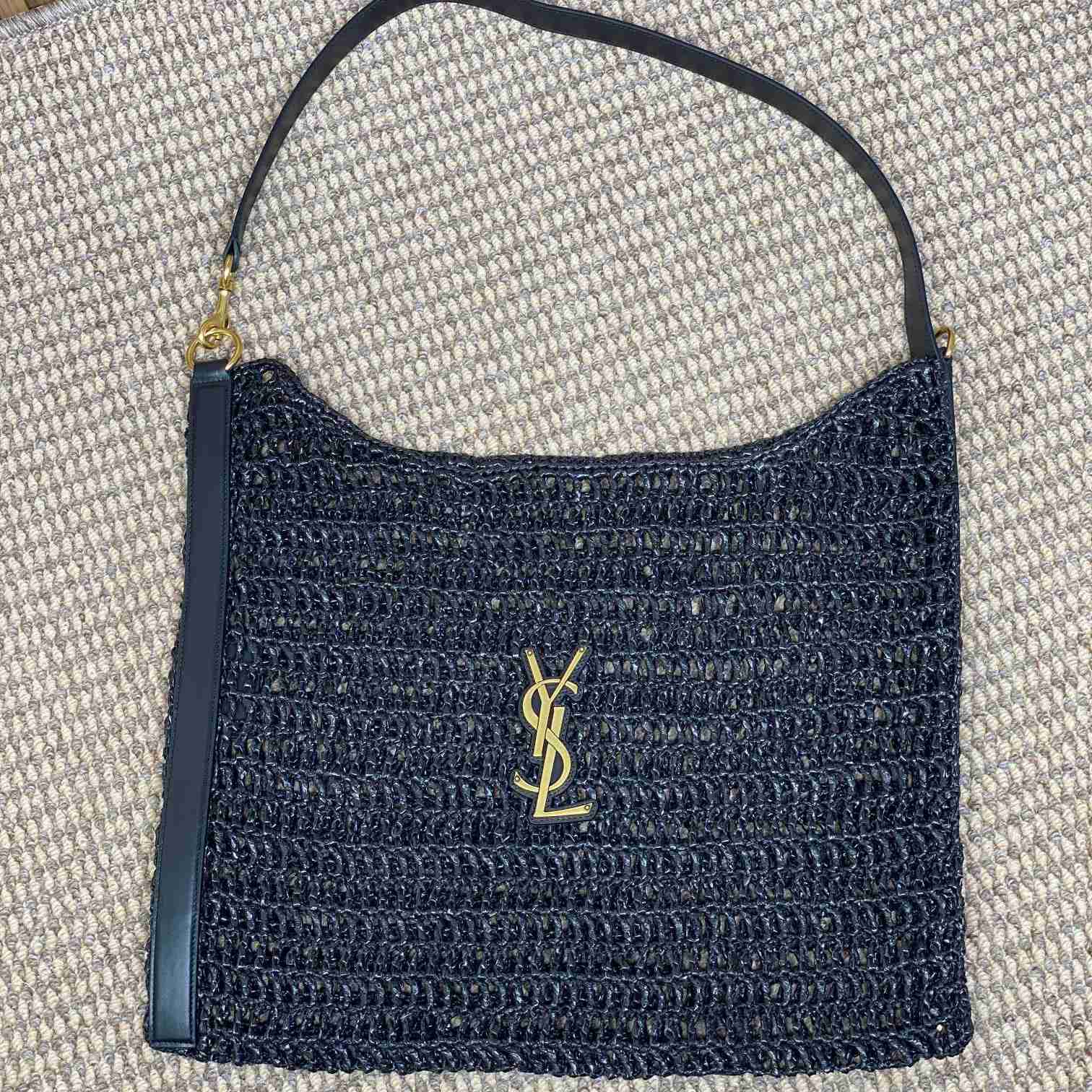 Saint Laurent Oxalis Bag In Raffia Macrame - 