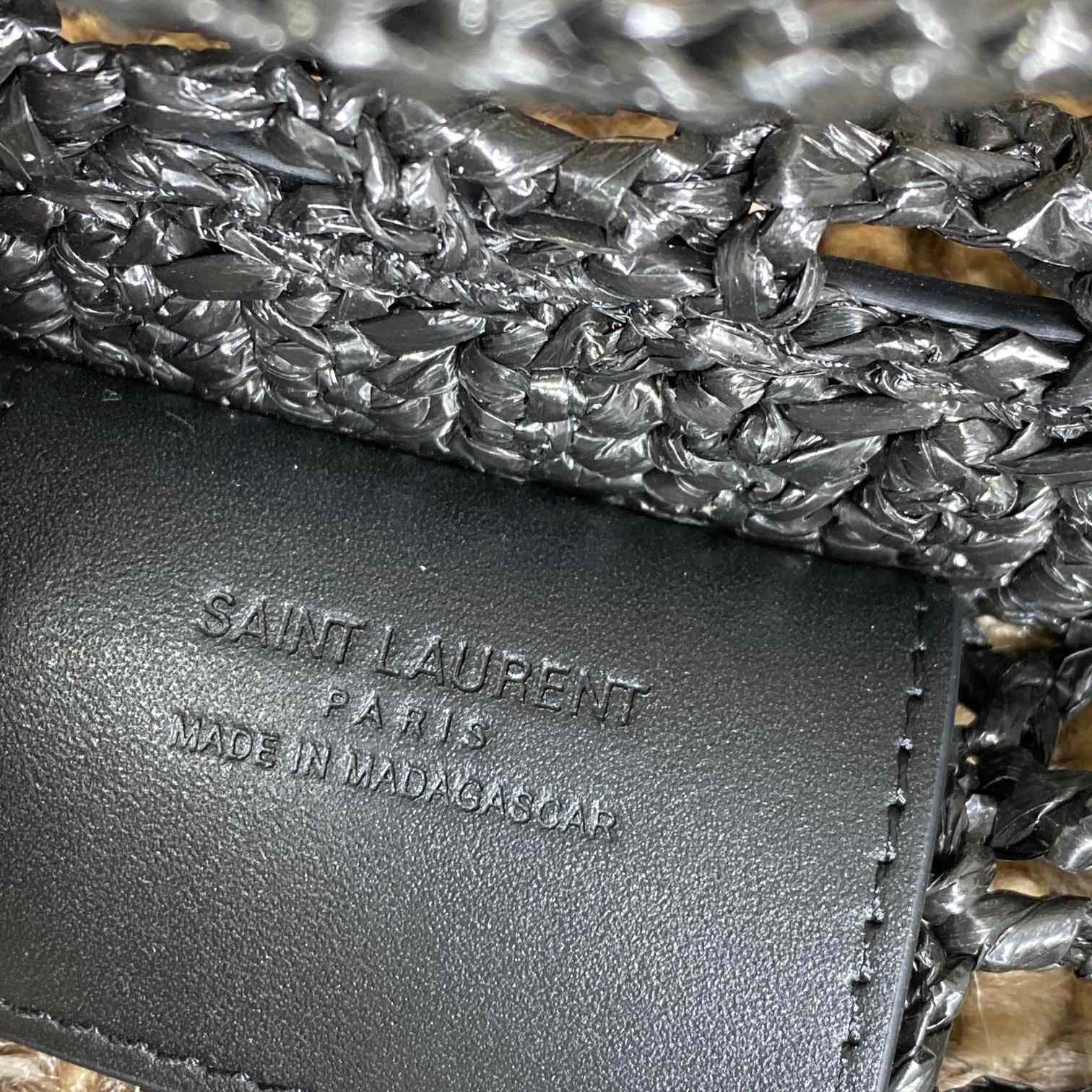 Saint Laurent Oxalis Bag In Raffia Macrame - 