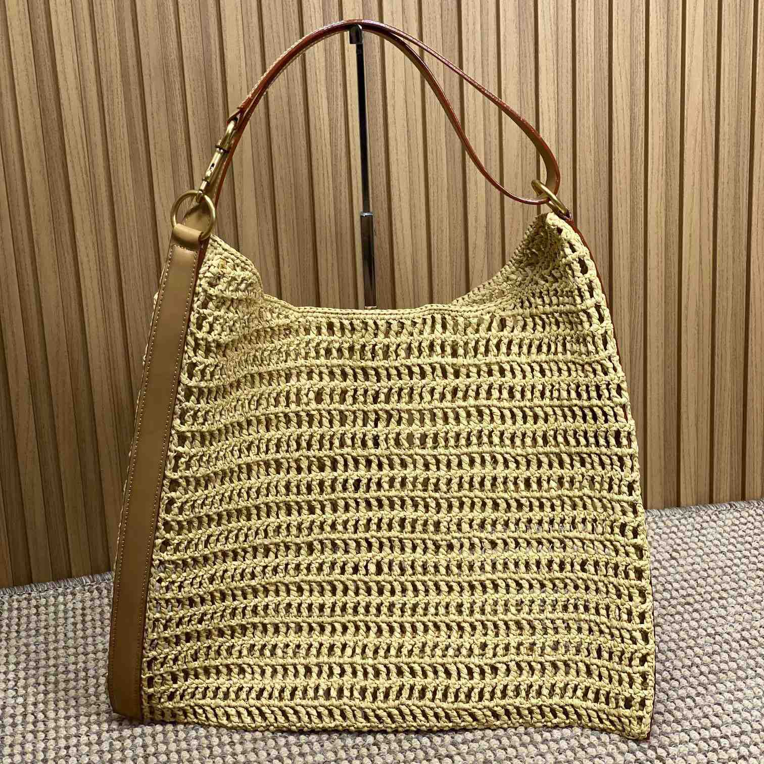 Saint Laurent Oxalis In Raffia Crochet And Leather - PerfectKickZ