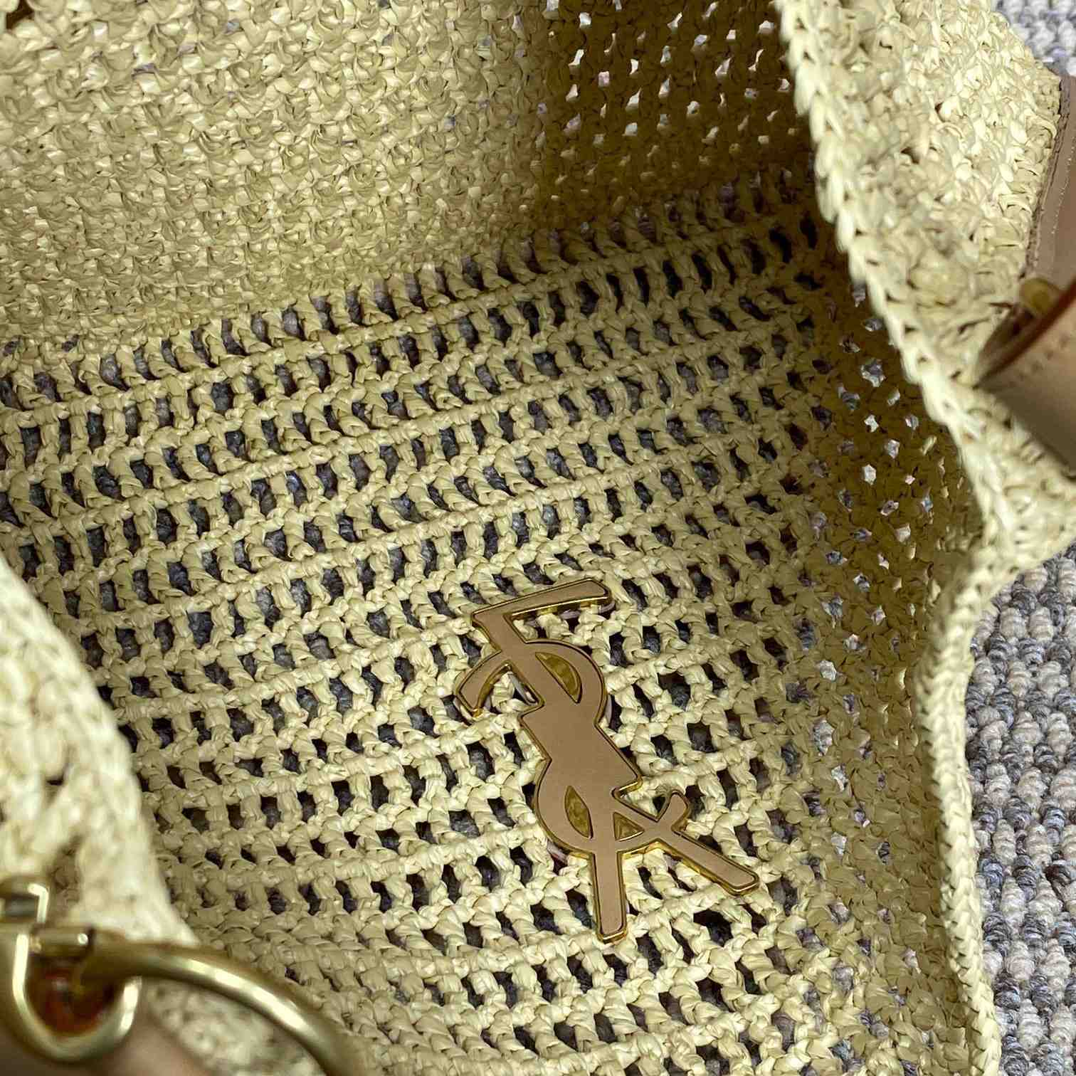 Saint Laurent Oxalis In Raffia Crochet And Leather - PerfectKickZ