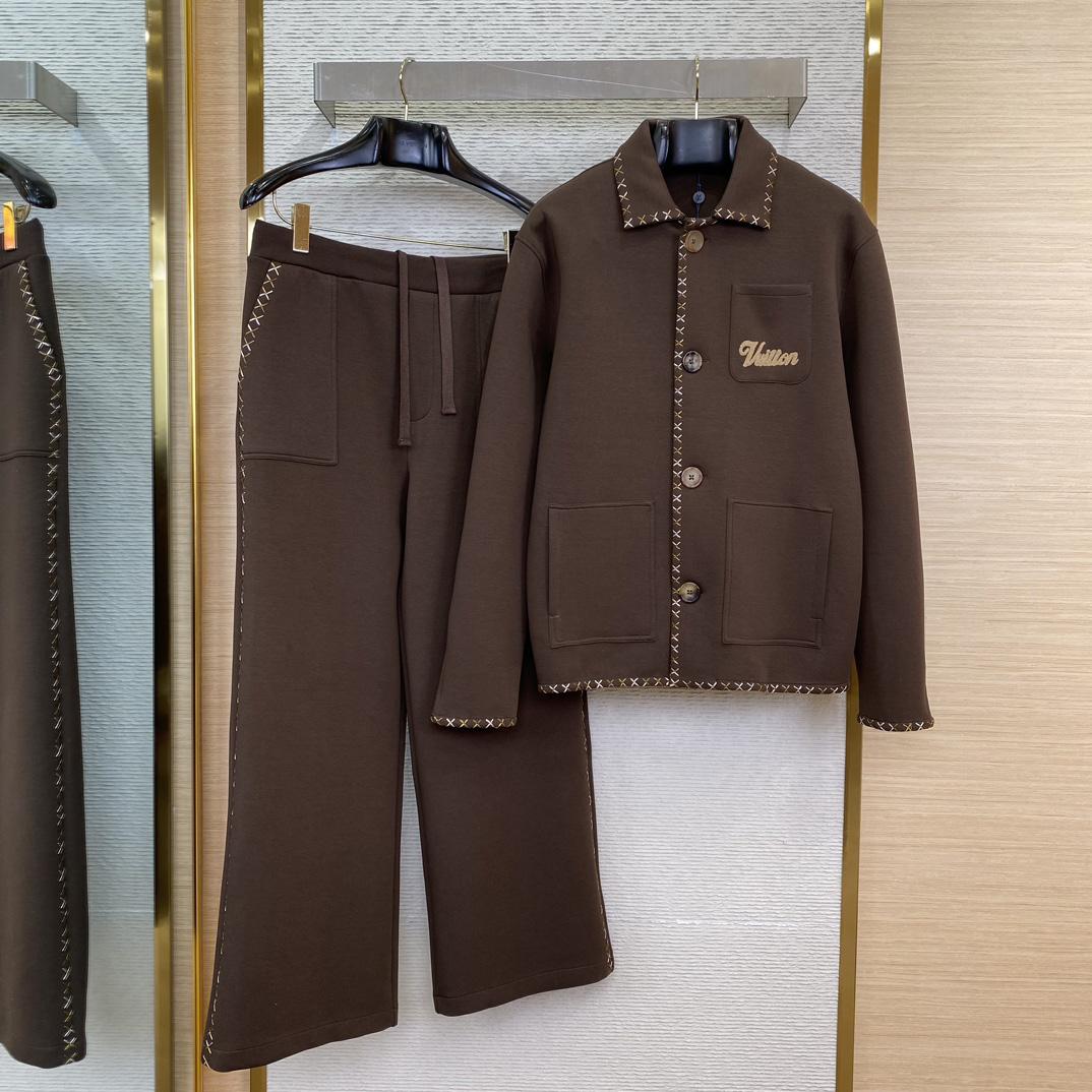 Louis Vuitton Embroidered Cotton Workwear Jacket & Drawstring Pants - PerfectKickZ