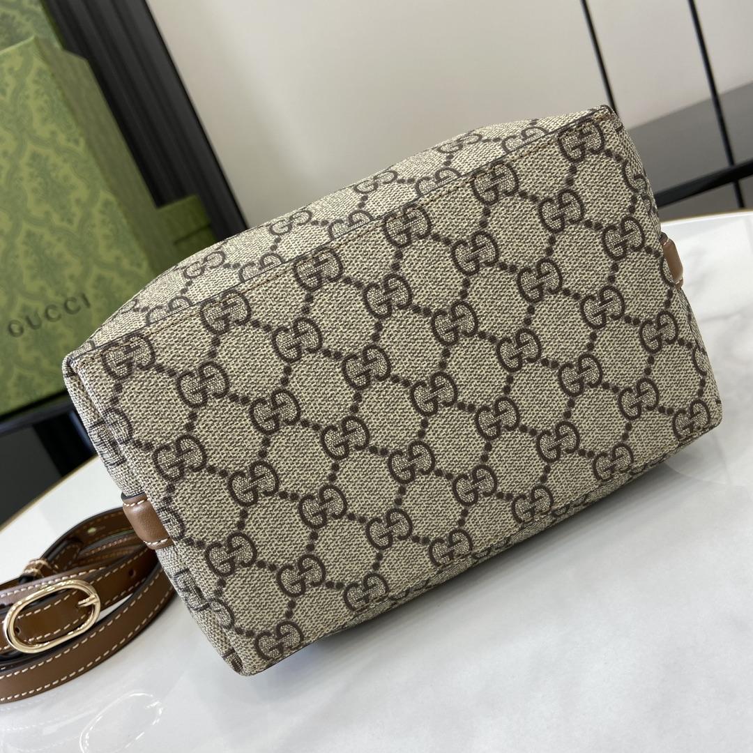 Gucci GG Emblem Mini Bucket Bag - PerfectKickZ