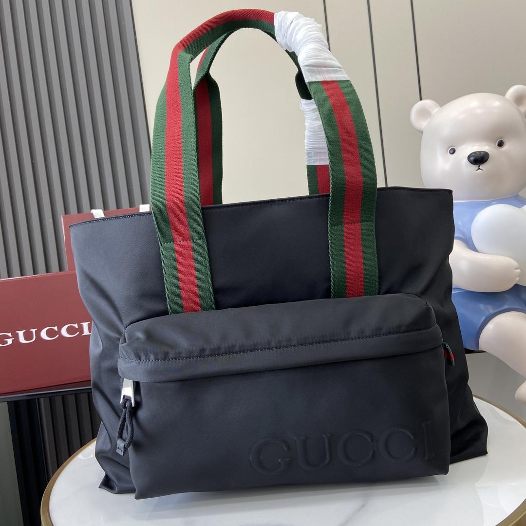 Gucci Large Tote Bag With Gucci Logo - PerfectKickZ