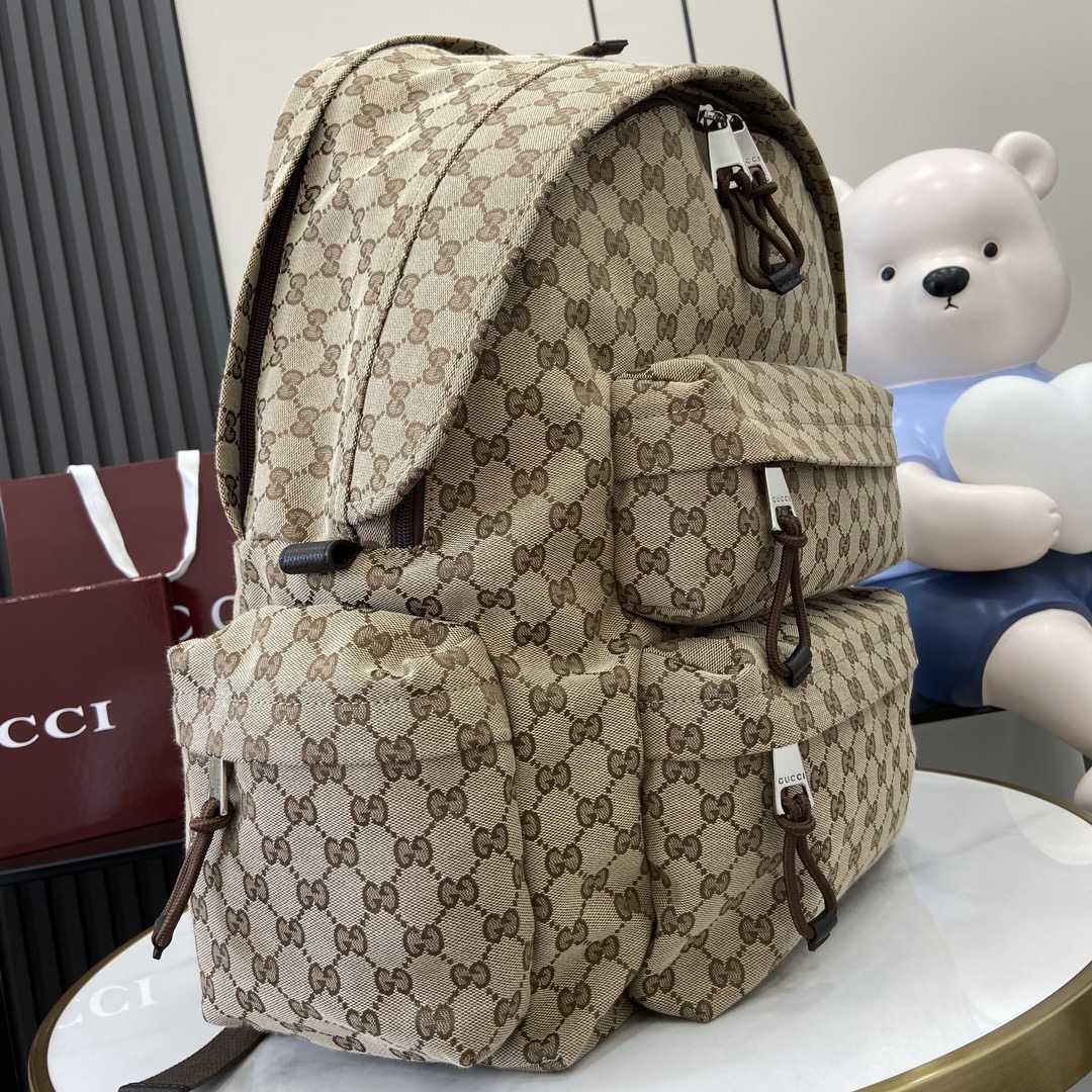 Gucci Large Backpack With Gucci Logo - PerfectKickZ