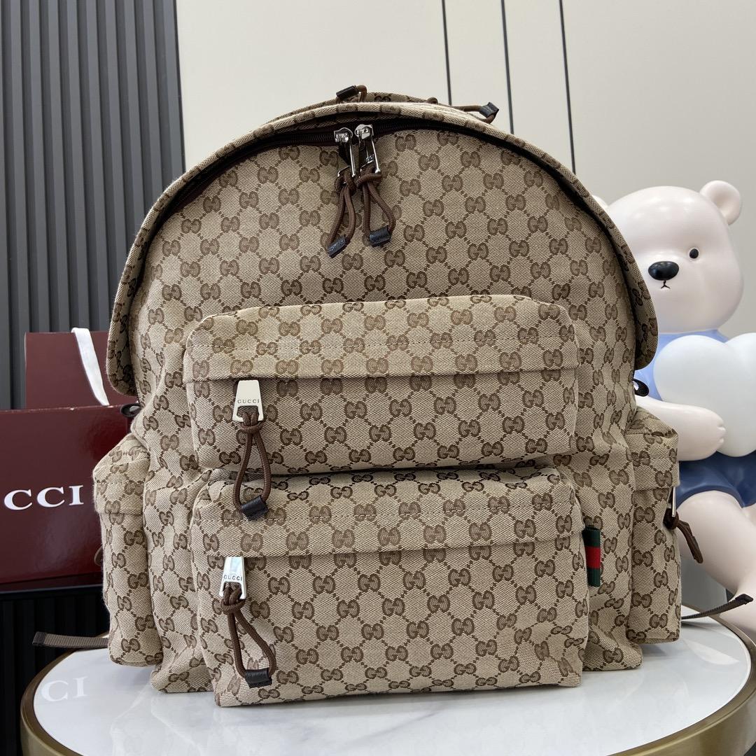 Gucci Large Backpack With Gucci Logo - PerfectKickZ
