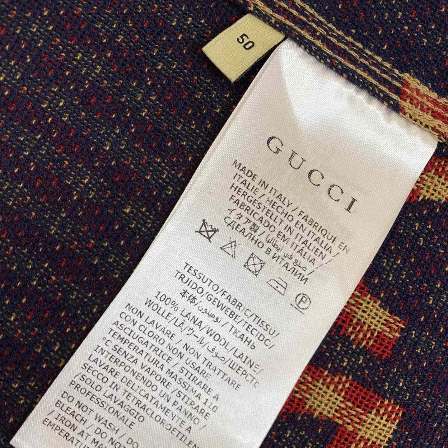 Gucci Brown Maxi GG Gingham Wool Shirt - PerfectKickZ