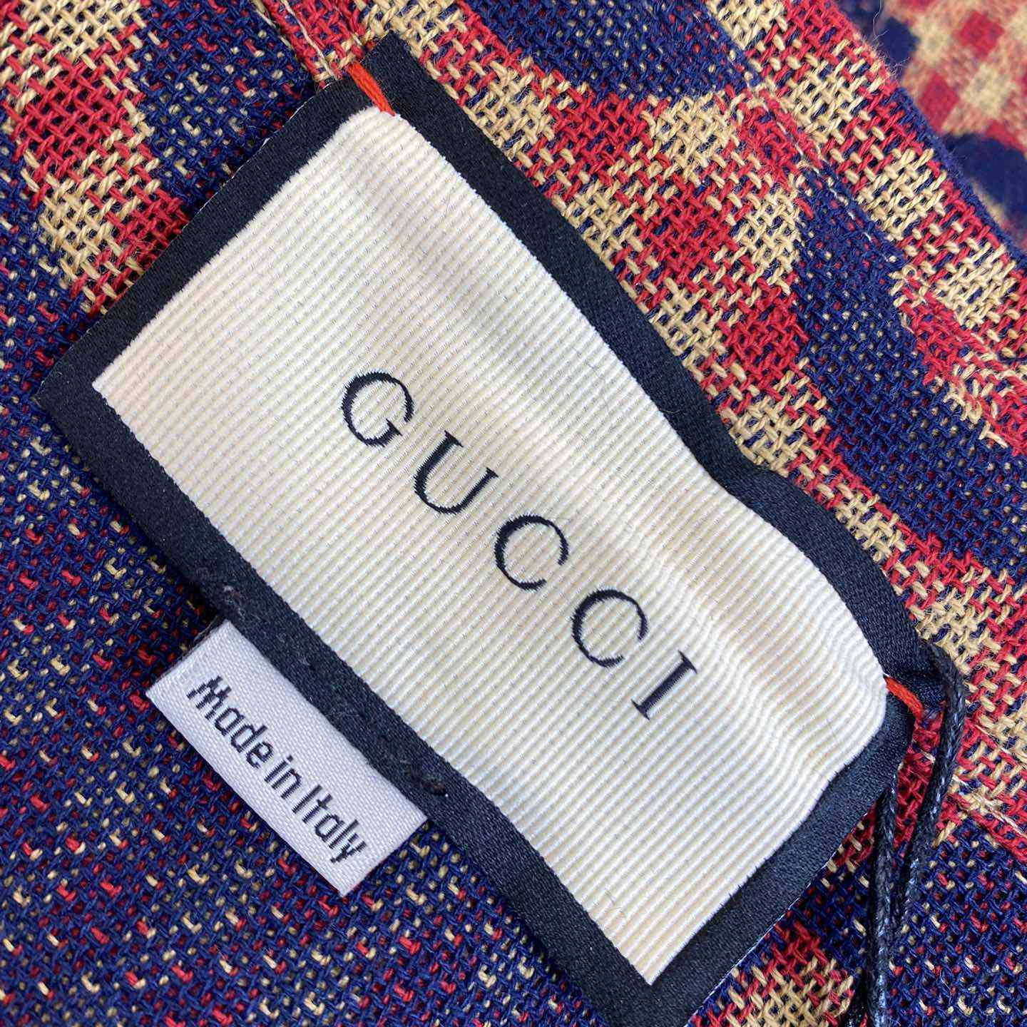 Gucci Brown Maxi GG Gingham Wool Shirt - PerfectKickZ
