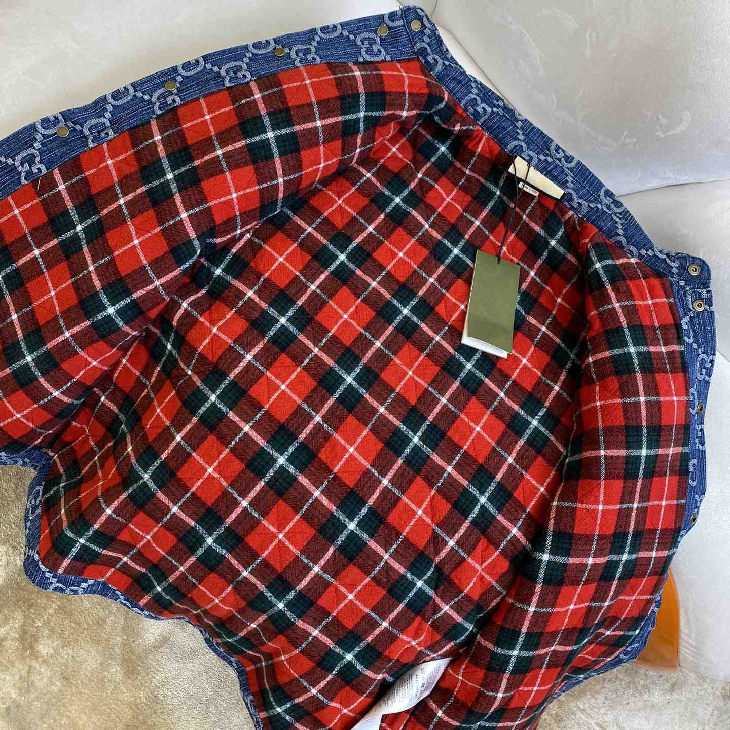 Gucci GG Jacquard Denim Shirt - PerfectKickZ