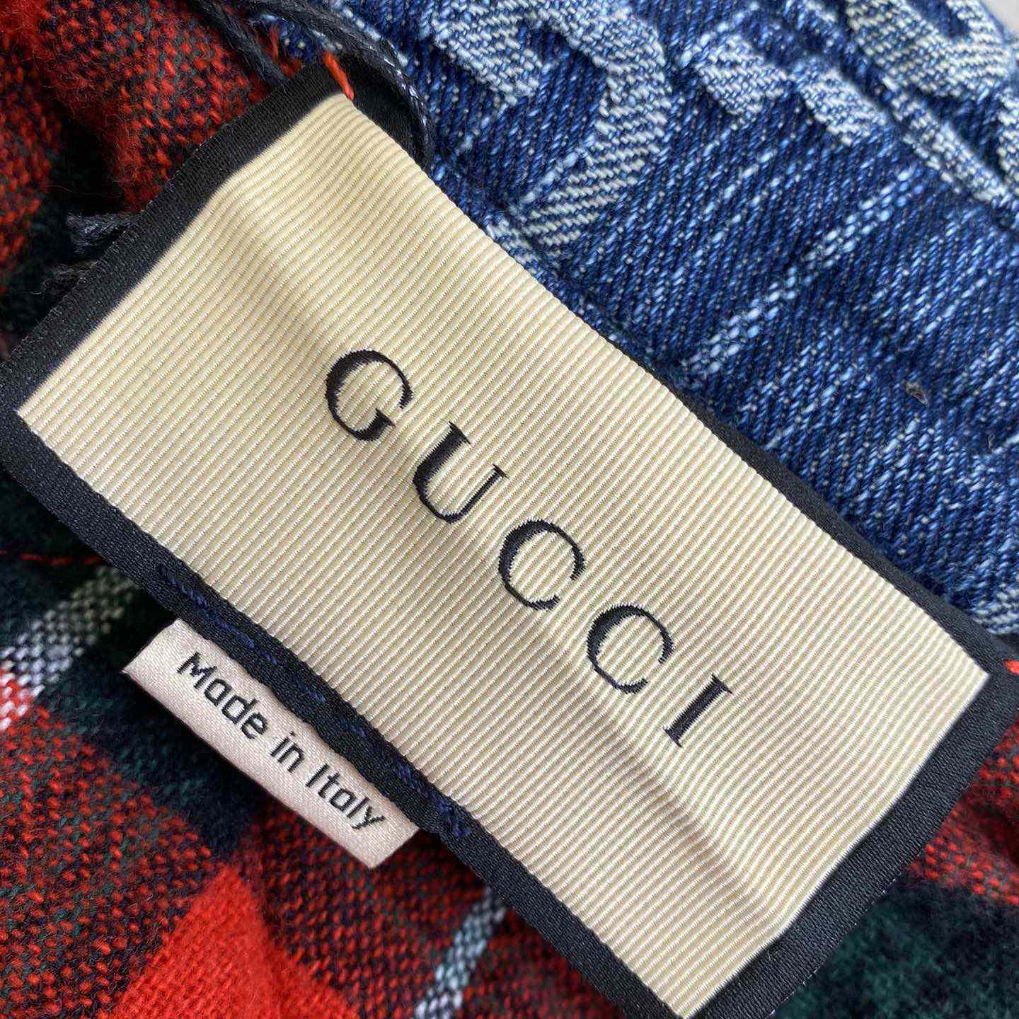 Gucci GG Jacquard Denim Shirt - PerfectKickZ