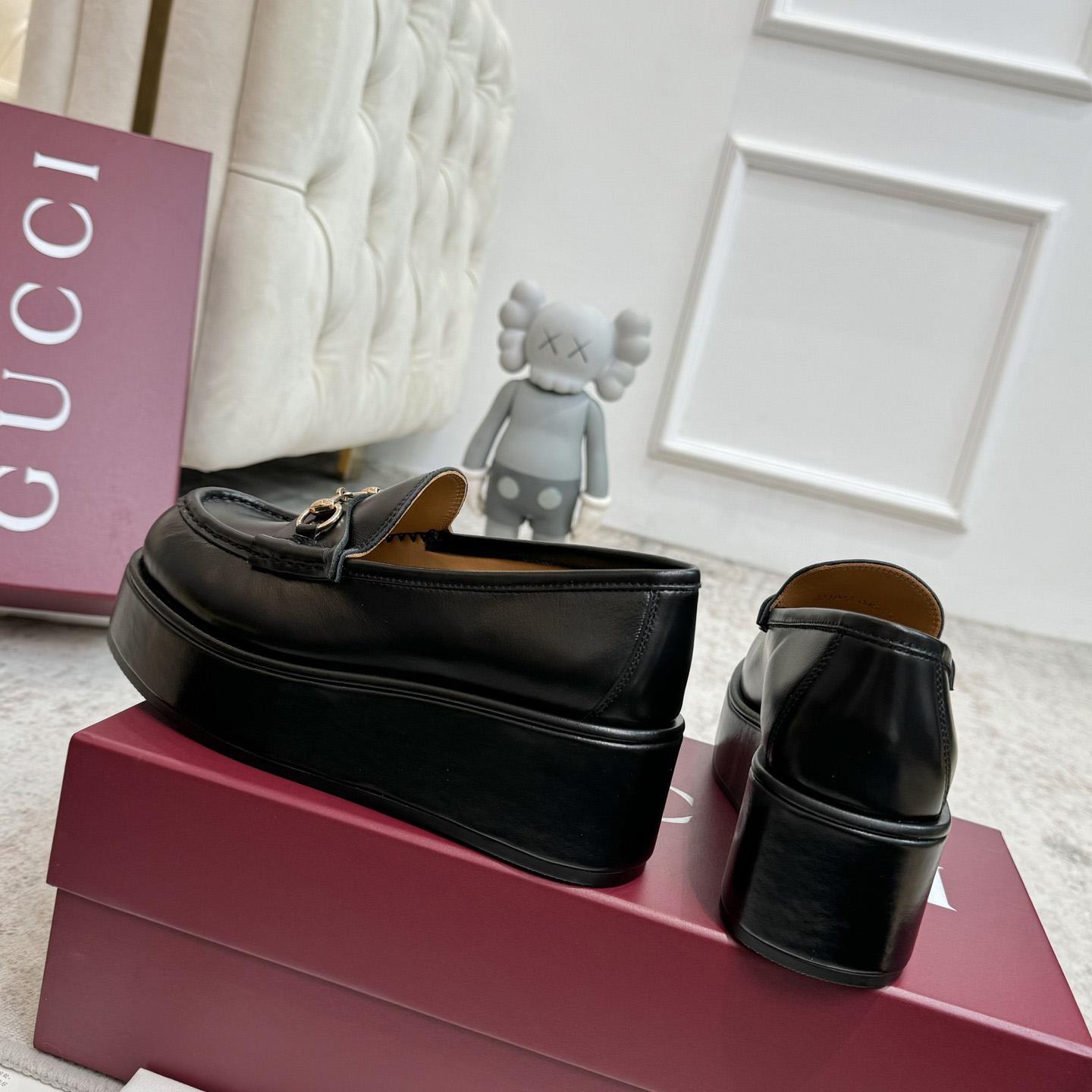 Gucci Women's Horsebit Wedge Loafer - PerfectKickZ
