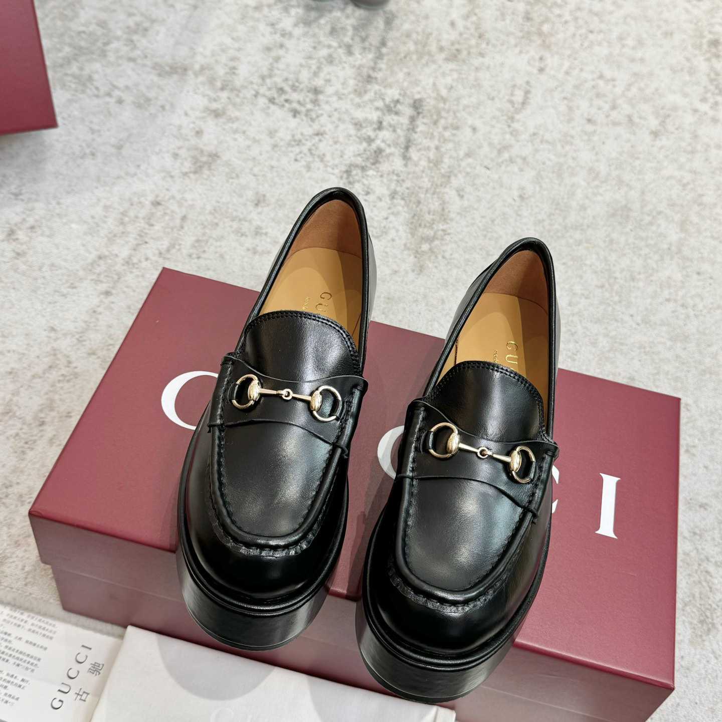 Gucci Women's Horsebit Wedge Loafer - PerfectKickZ