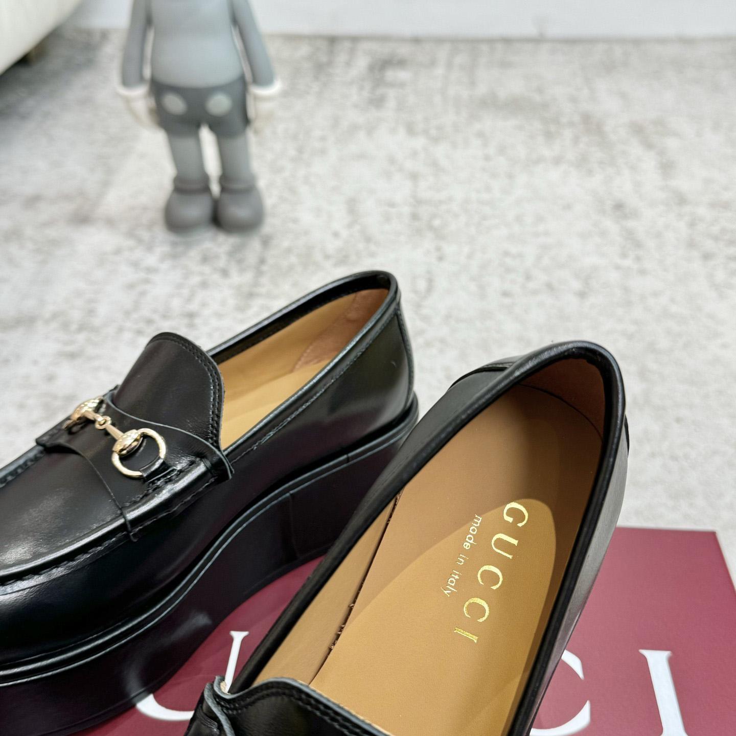 Gucci Women's Horsebit Wedge Loafer - PerfectKickZ