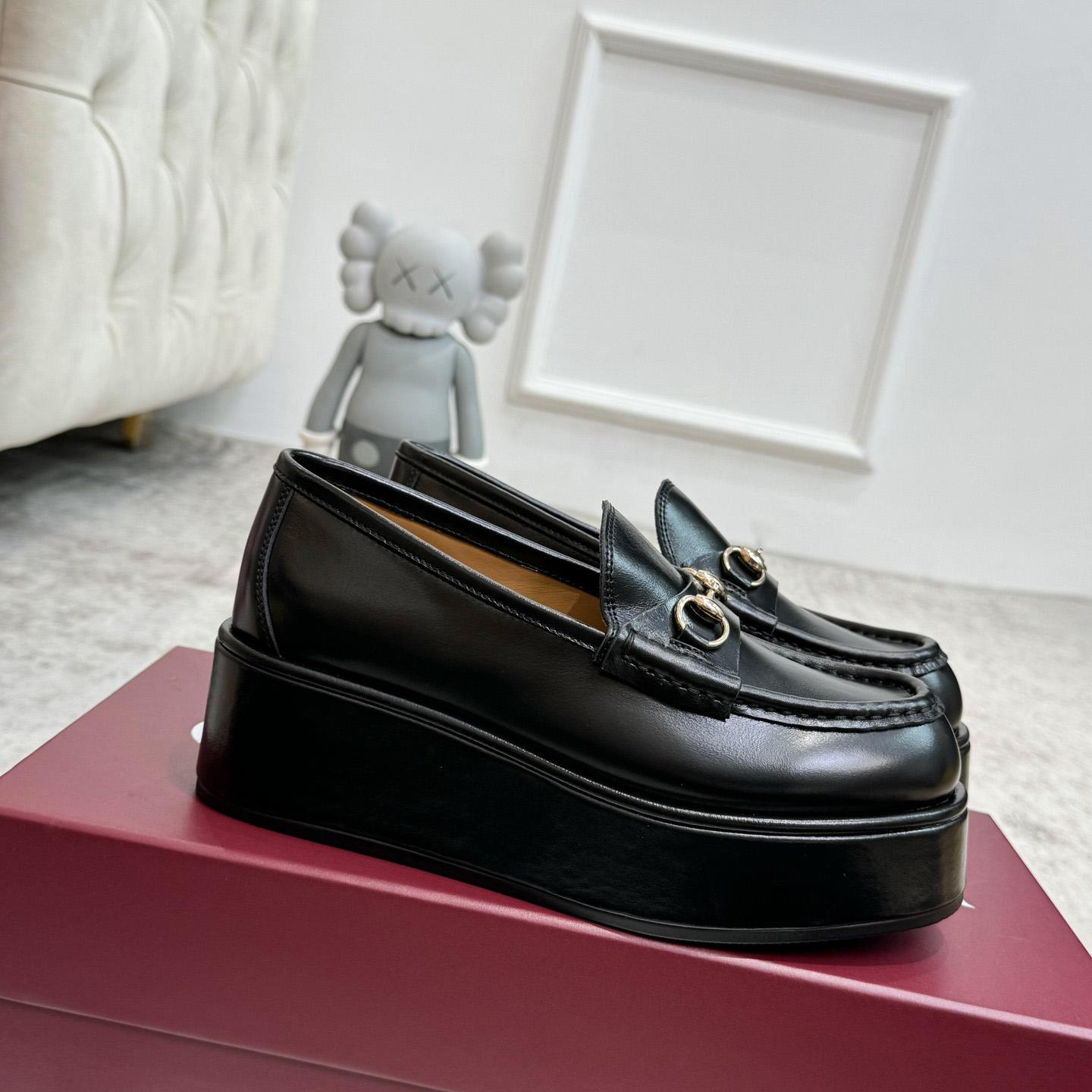 Gucci Women's Horsebit Wedge Loafer - PerfectKickZ