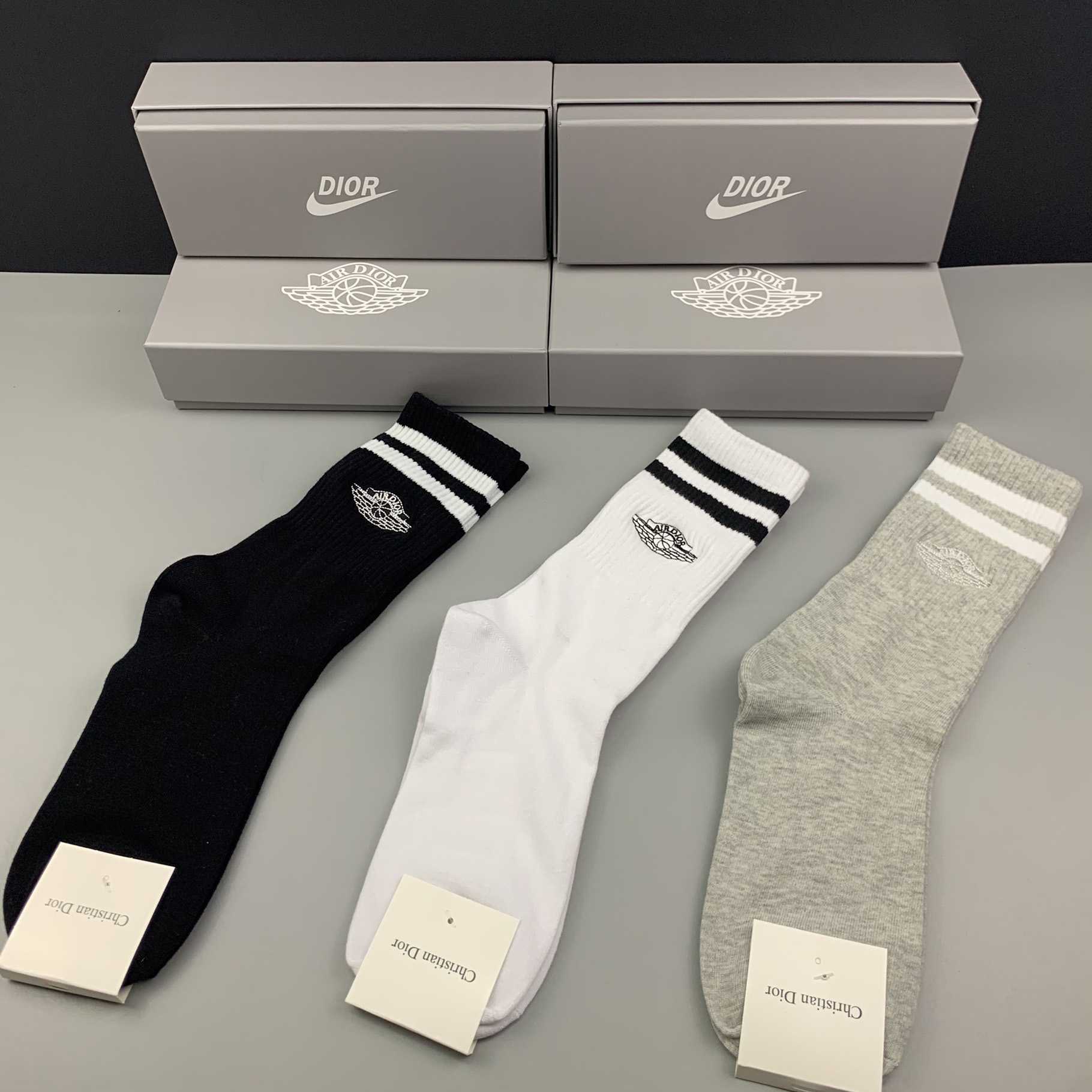 Dior Oblique Wool Socks /Box - PerfectKickZ