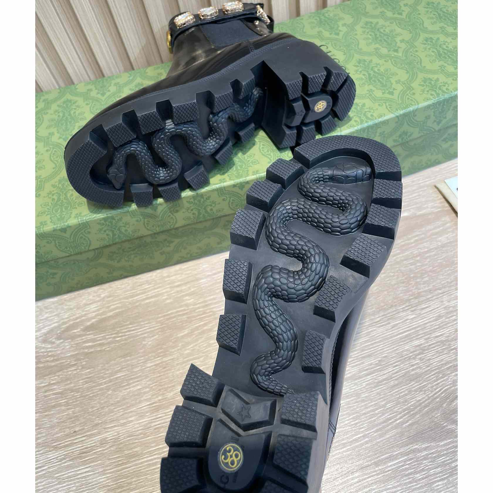 Gucci Crystal Belt 60mm Ankle Boot - PerfectKickZ