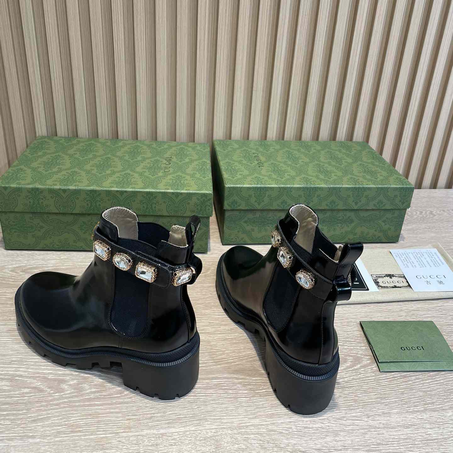 Gucci Crystal Belt 60mm Ankle Boot - 