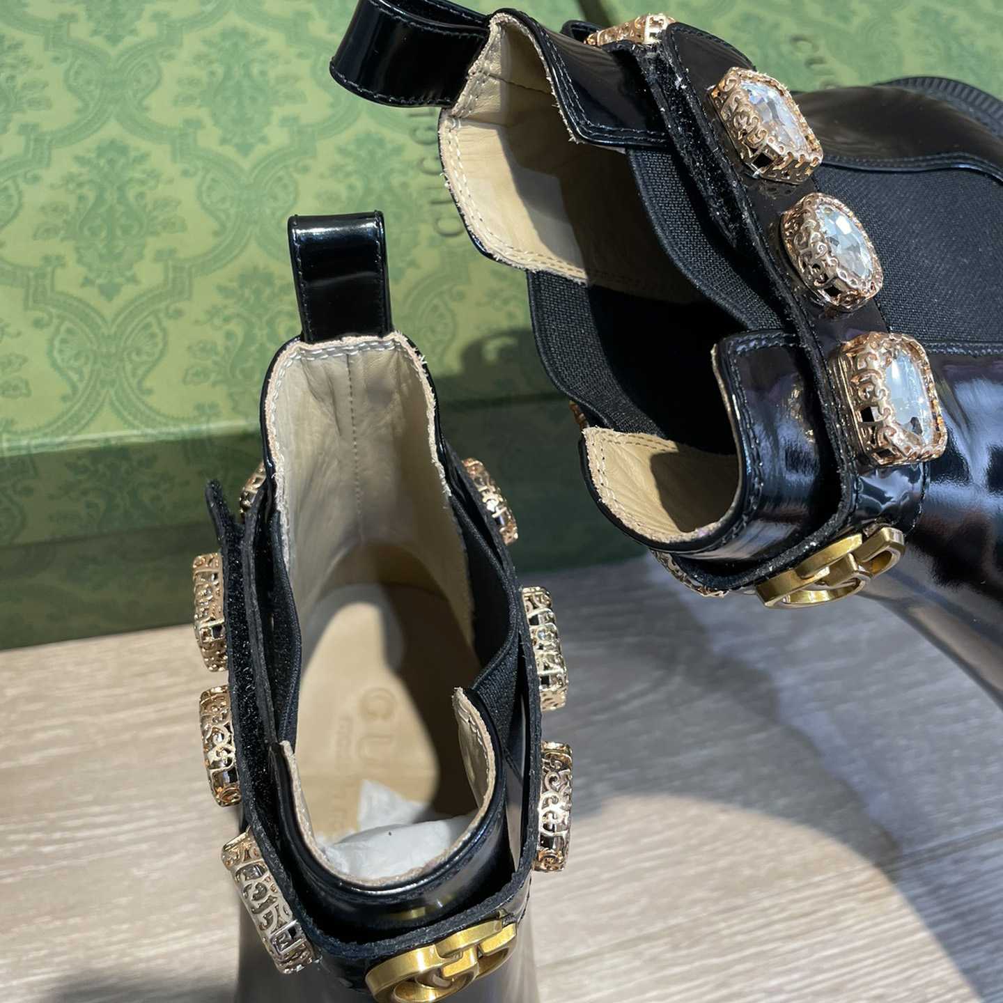 Gucci Crystal Belt 60mm Ankle Boot - 