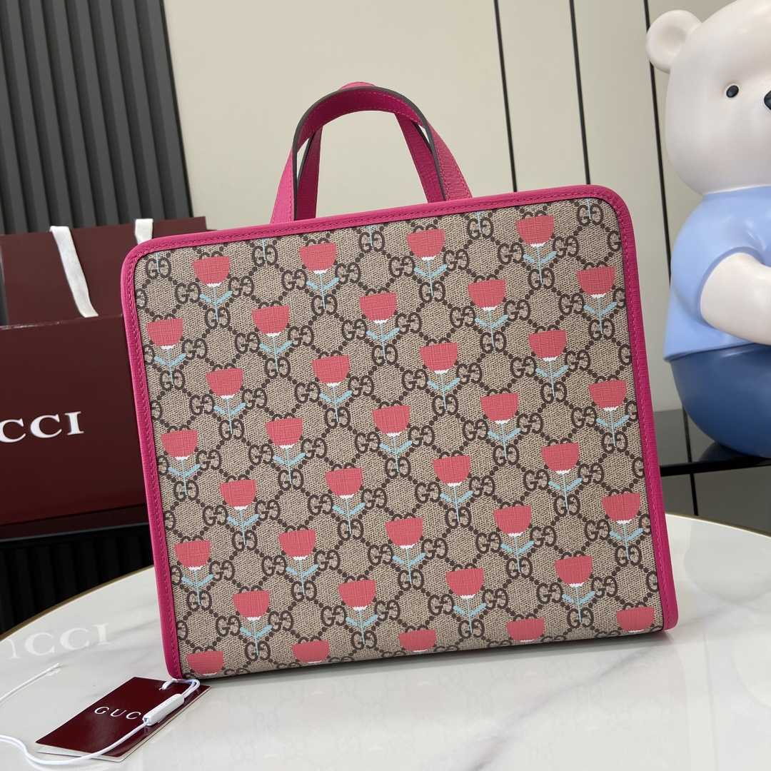 Gucci Children's Flower print Tote Bag - PerfectKickZ