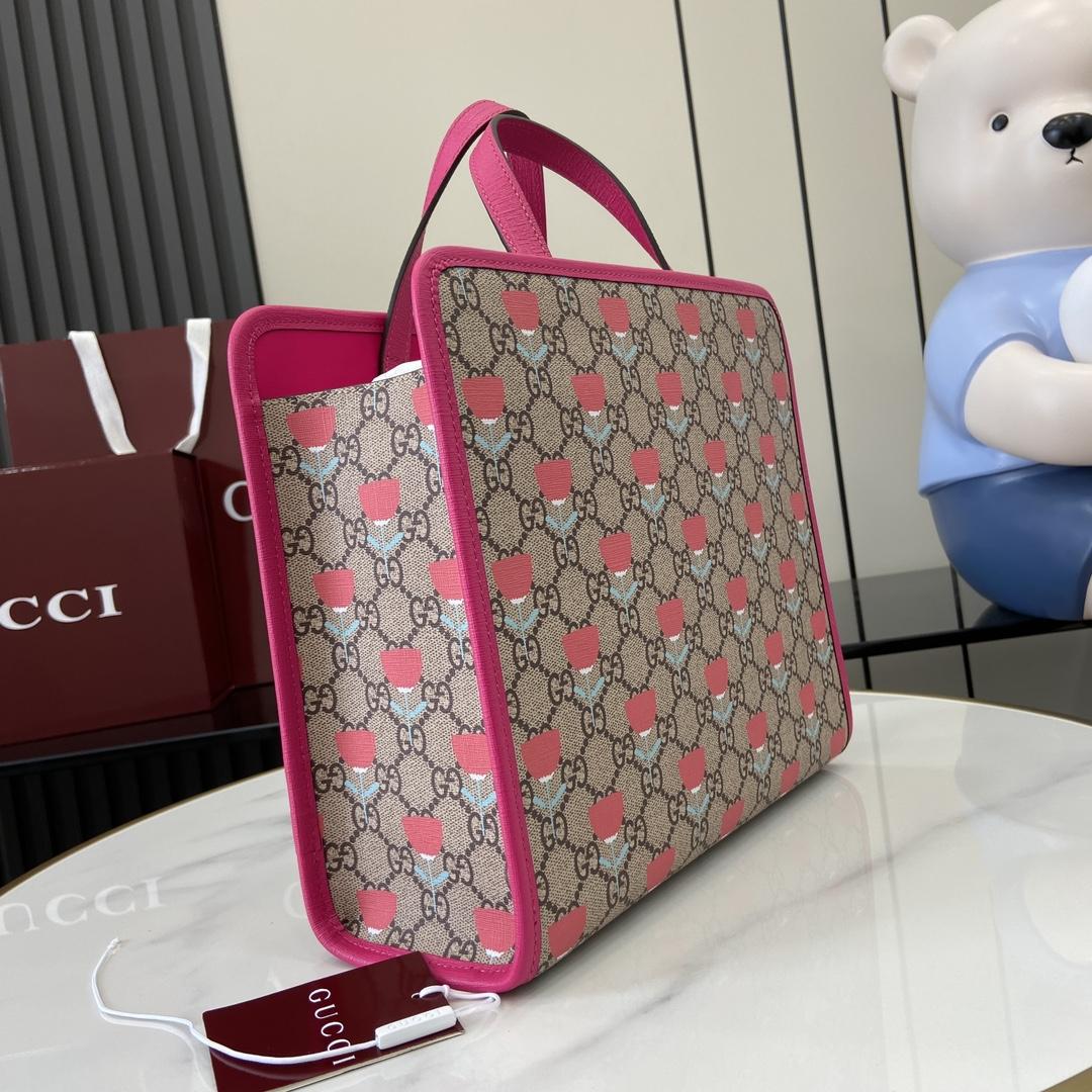 Gucci Children's Flower print Tote Bag - PerfectKickZ